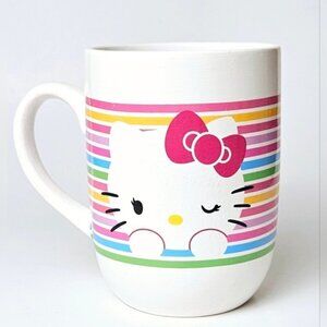 Hello Kitty Coffee Mug Striped Rainbow. Sanrio by FAB 2013 Edition.